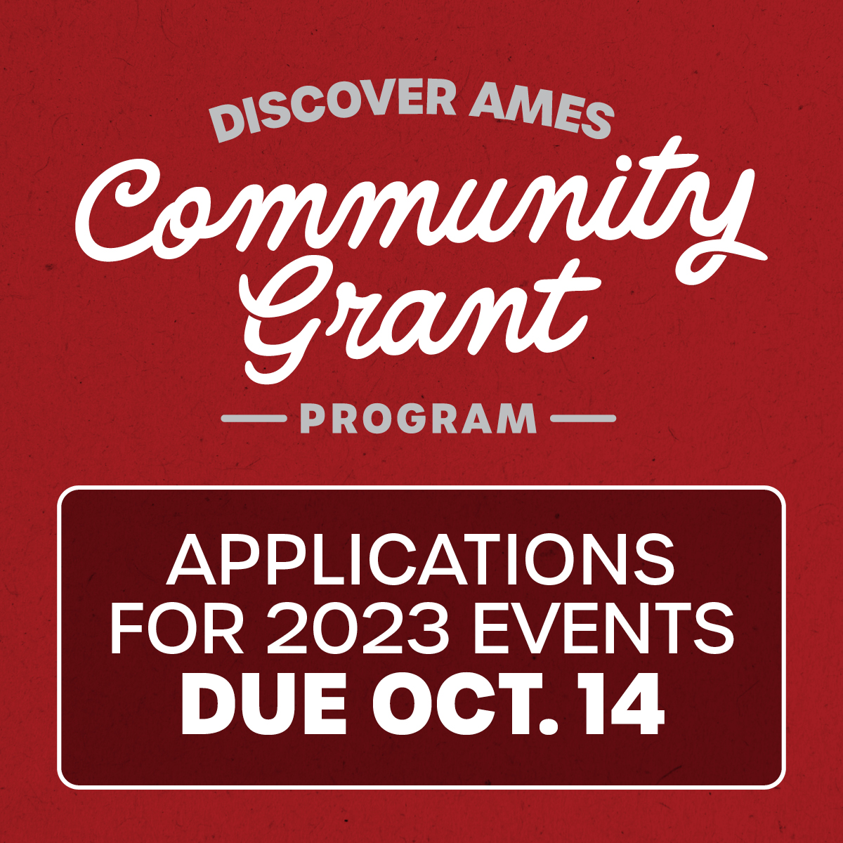 community grant deadline