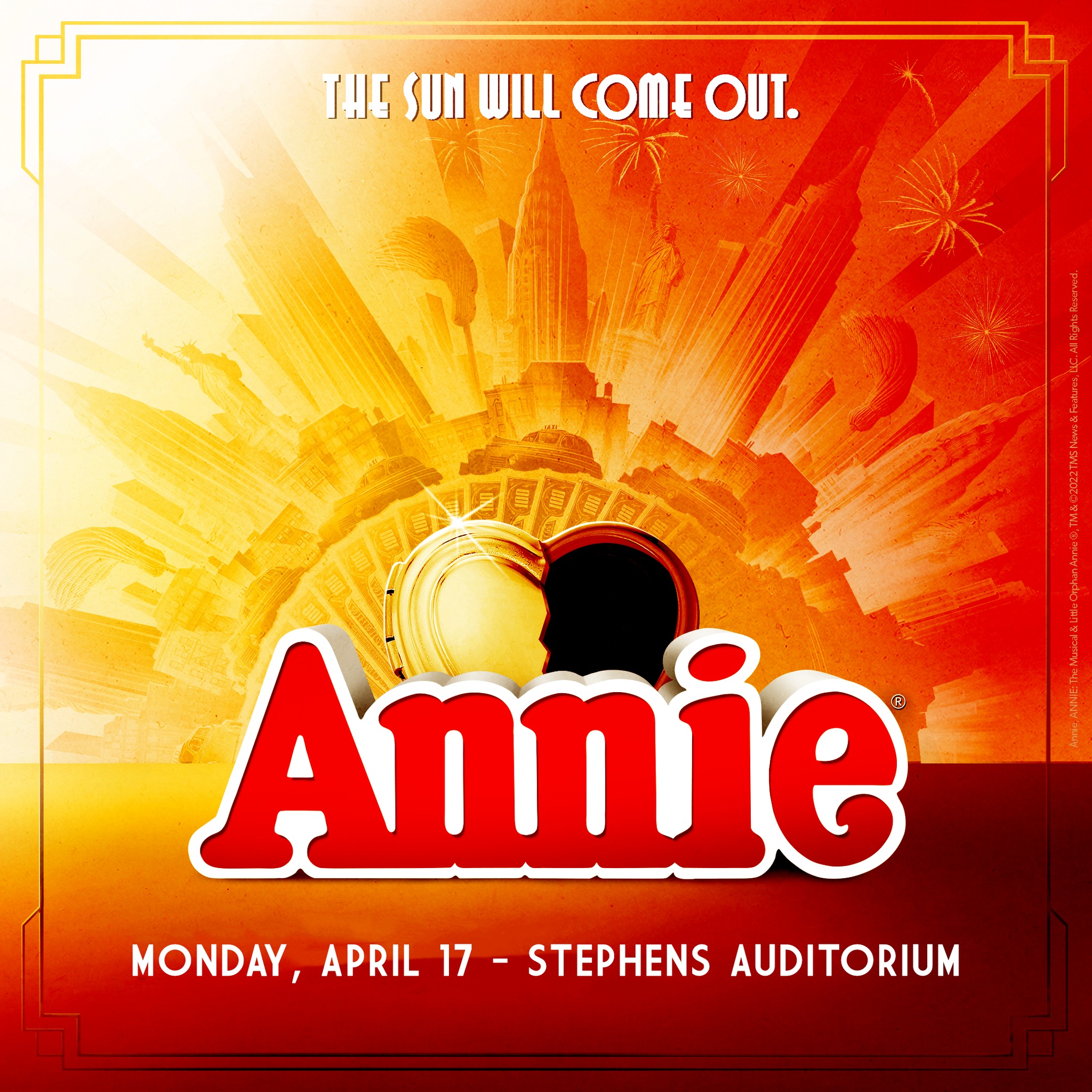 Annie the Musical at Stephens Auditorium April 17