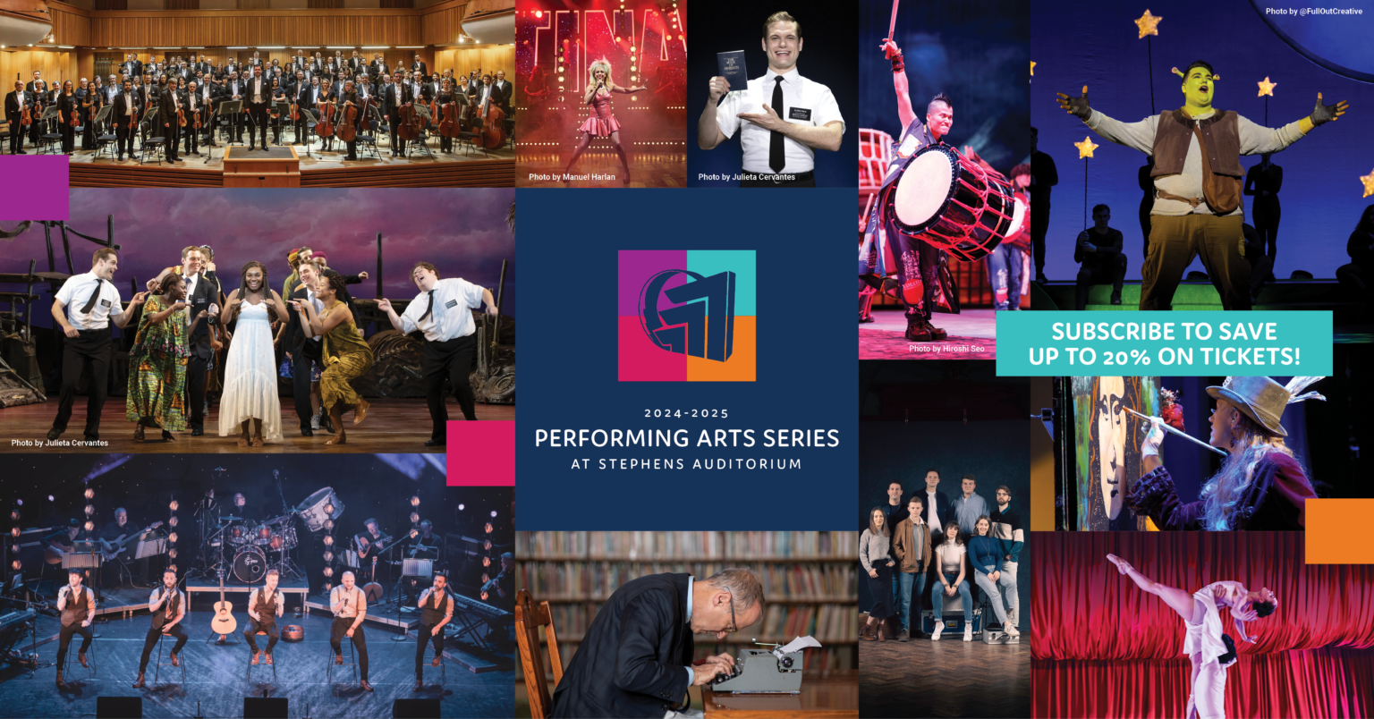 On stage at Stephens Auditorium Discover Ames