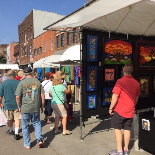 Octagon art festival painting booth